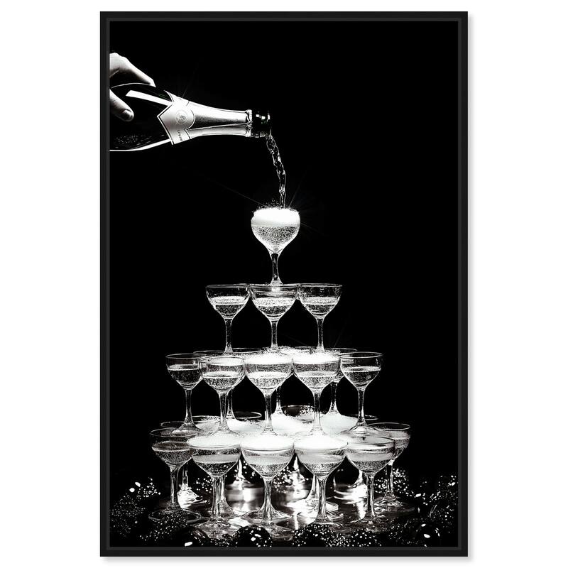Flow of Fizz Canvas by Art Remedy - Black - 30" x 45"