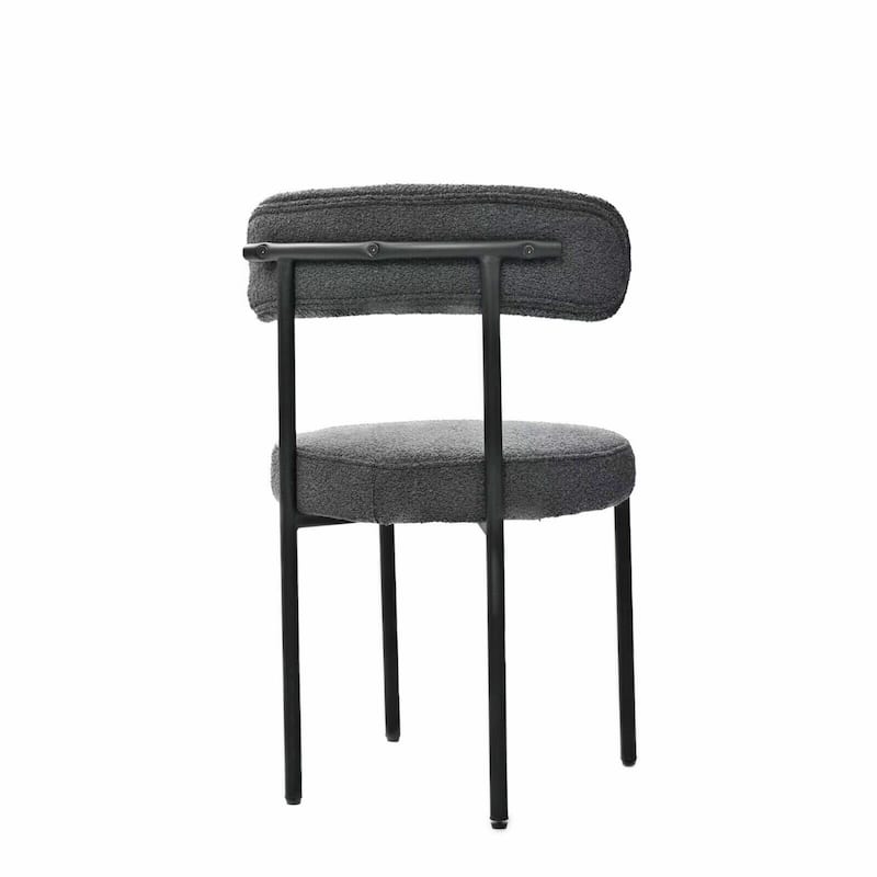 Mid-Century Modern Curved Backrest Chair Set of 2