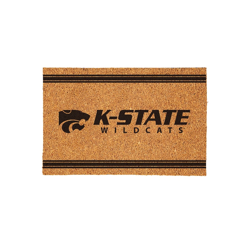 Kansas State University Monochrome Indoor/Outdoor Coir Door Mat