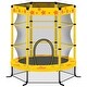 preview thumbnail 4 of 8, Trampolines 4.5FT Round Mini Trampoline with Enclosure Yellow