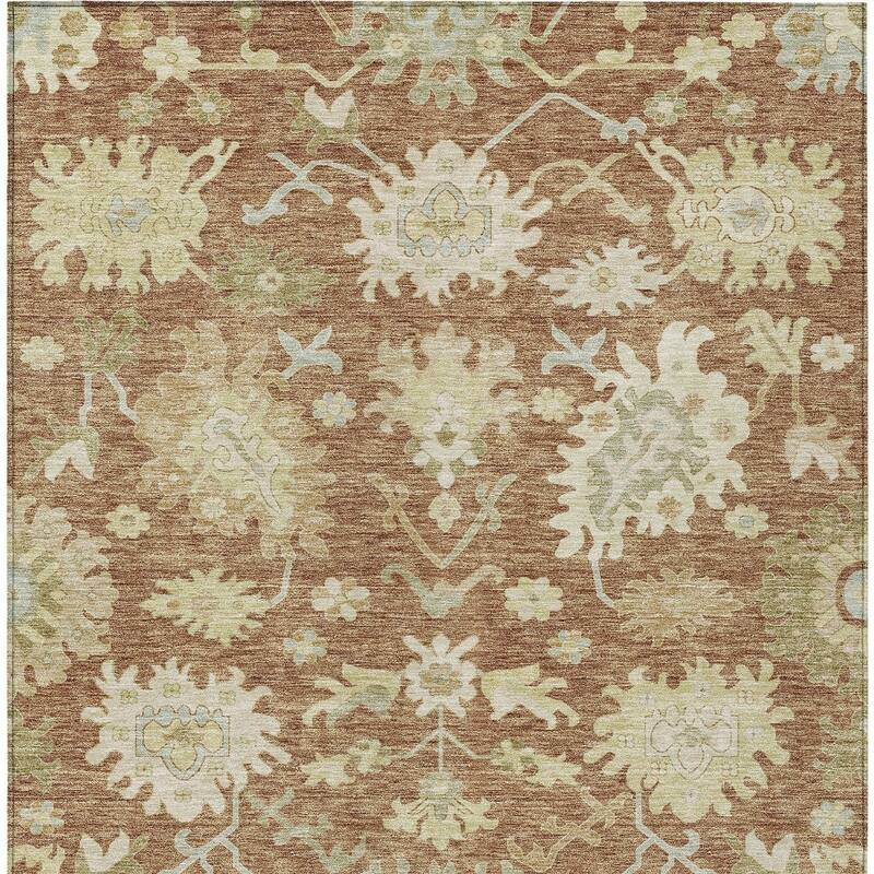 HomeRoots Floral Traditional Rectangle Outdoor Rug