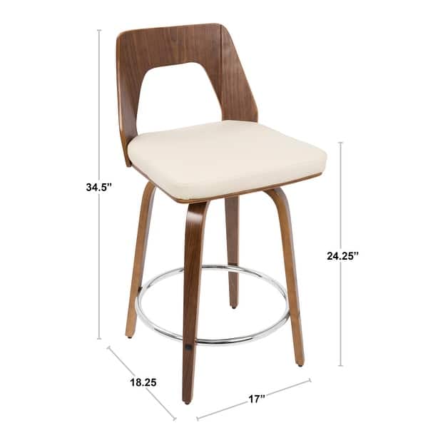Carson Carrington Culnady Midcentury Modern Counter Stool (Set of 2