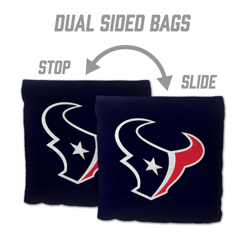 Houston Texans NFL Dual Sided Pro Stop & Slide Cornhole Bags