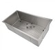 preview thumbnail 15 of 18, ZLINE Meribel Undermount Single Bowl Scratch Resistant Stainless Steel Kitchen Sink with Bottom Grid 36 in.