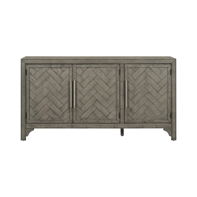 Wooden Storage Cabinet Sideboard with Adjustable Shelves