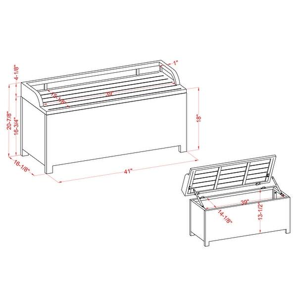 Courtnie Contemporary Black Aluminum 2piece Storage Bench and Trash