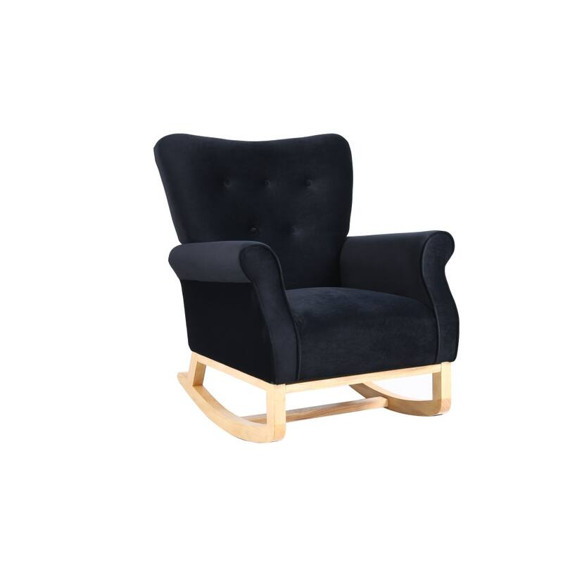 Modern Upholstered Rocking Chair for Playroom,Bedroom and Living Room