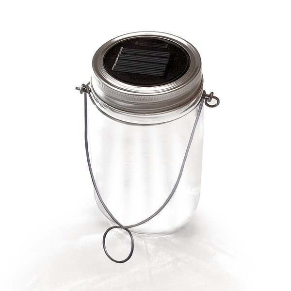 NITESHINE Solar Glass Mason Jar Light For Outdoor Decor Single Pack