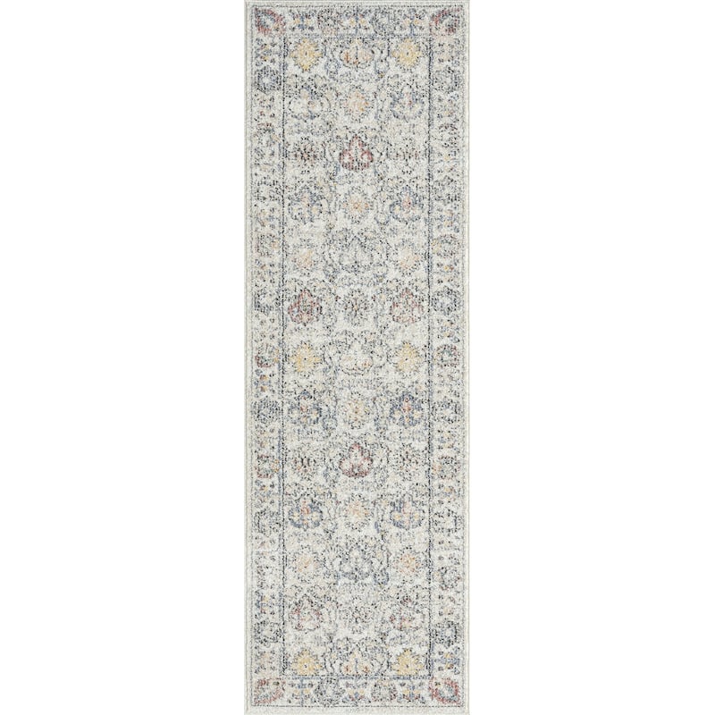 Addalyn Oriental Border Area Rug
