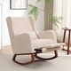 preview thumbnail 74 of 89, HOMYKA Teddy Nursery Rocking Chairs with Foot Rest Beige YM