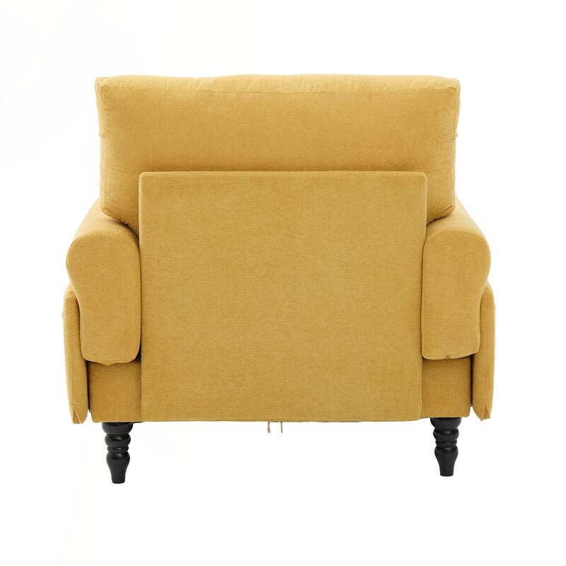 Modern Minimalist Chenille Fabric Chaise Lounge Recliner Single Sofa Living Room Bedroom