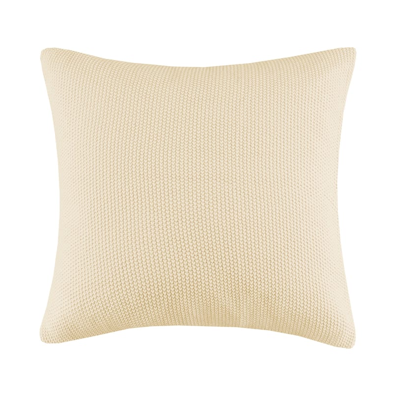 INK+IVY Bree Knit Euro Pillow Cover - Ivory