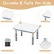 preview thumbnail 8 of 8, Kids Table and Chair Set, Height Adjustable Toddler Table and 4 Chairs Set