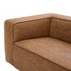 preview thumbnail 6 of 7, Aurora Modern Brown Blended Leather Sofa - 89.8"W x 38.2"D x 27.2"H