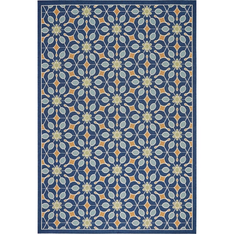 Nourison Caribbean Contemporary Floral Indoor/ Outdoor Area Rug