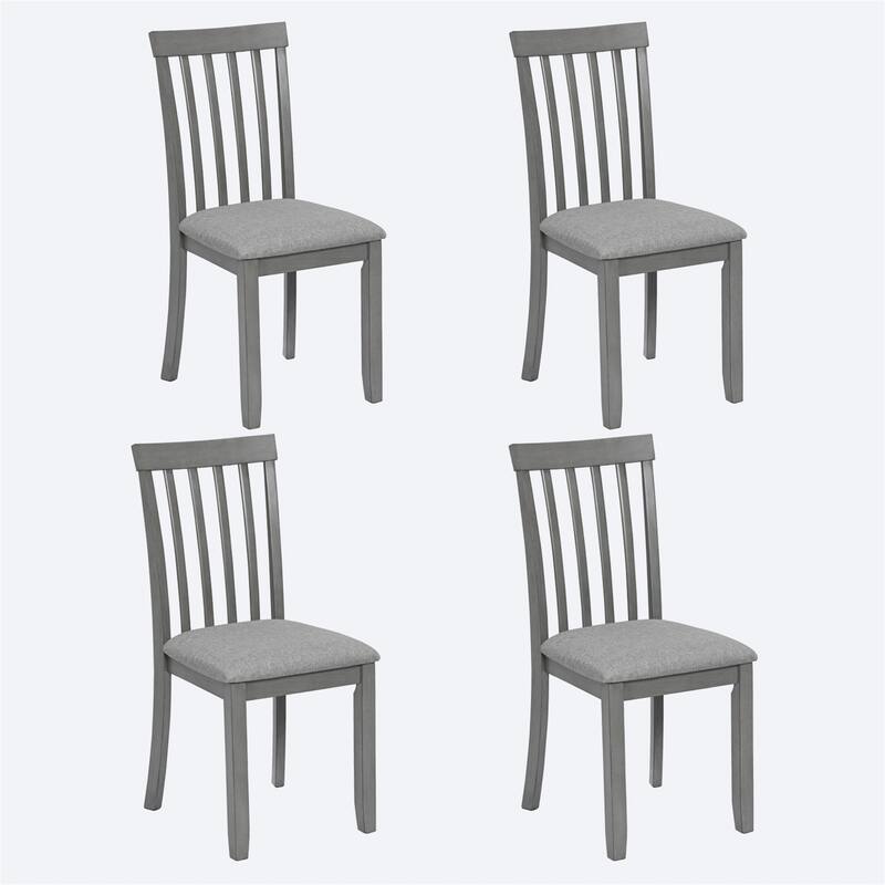 Wooden Dining Chairs Set of 4 - Grey