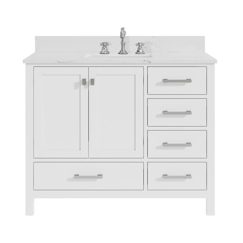 PROOX 42inch Freestanding Bathroom Vanity w Engineered Counter Top Cearmic Sink