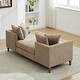 preview thumbnail 24 of 42, 75.2"Wide Upholstered Chaise Lounge with Nailheads, Sleeper Sofa Couch With 4 Throw Pillows & 2 Bolsters, Rubberwood Legs