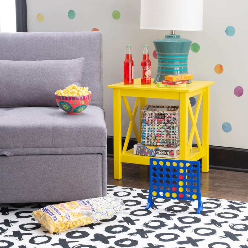 Ripplewood Farmhouse X-Base Side End Table