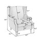 preview thumbnail 6 of 22, 2 Set Modern Vegan Leather Wing Back Armchair