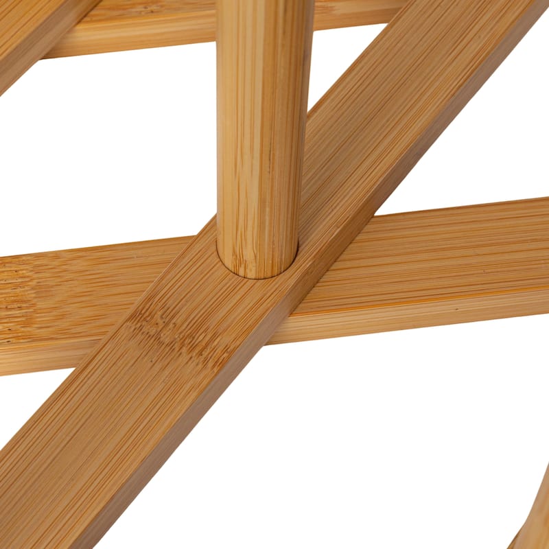 Household Essentials Bamboo and Metal 5 Pair Boot Rack - 18.3"L x 9.5"W x 18.1"H