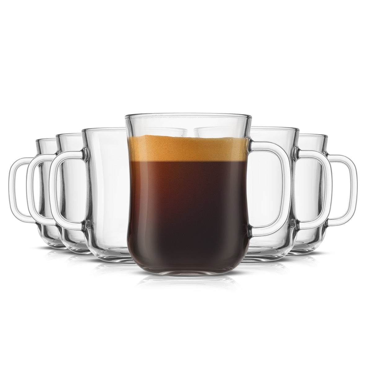 JoyJolt Diner Glass Coffee Mug with Handle - 16 oz