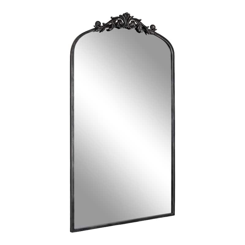 Kate and Laurel Arendahl Traditional Baroque Arch Wall Mirror - 24x42 - Black