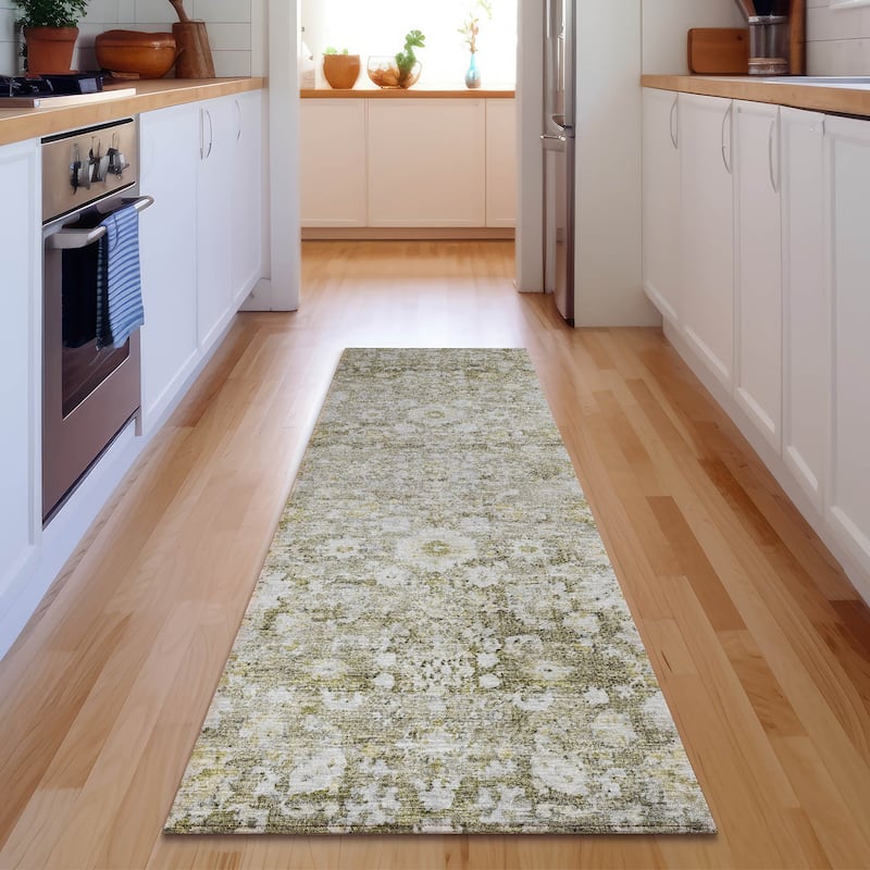 Premium Washable Super Soft Vintage Traditional Mayfield Rug - Taupe - 2' 3" x 7' 6" - Runner