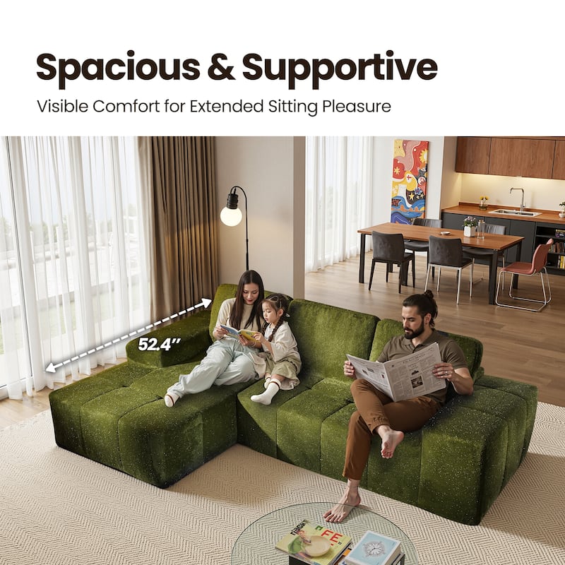 XIZZI Modular Sectional Sofa with L-Shape Chaise