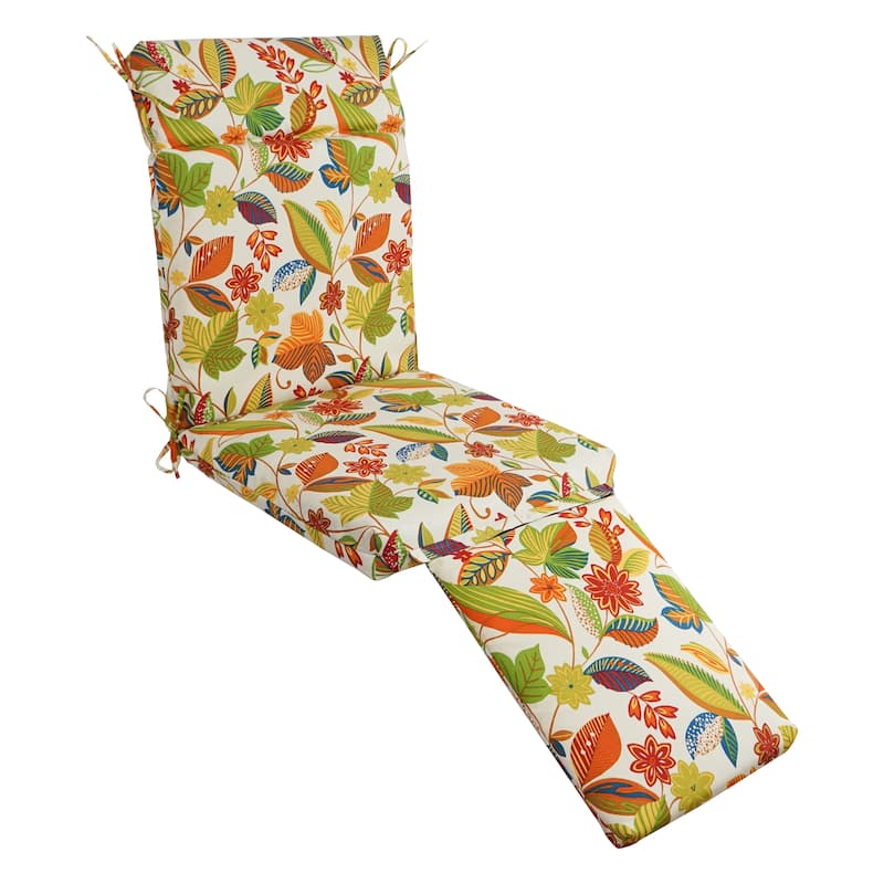 Blazing Needles All-Weather Outdoor Steamer Lounger Cushion