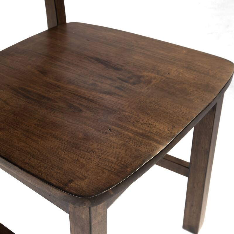 Mass Rustic Walnut Solid Wood 7-Piece Dining Set by Furniture of America