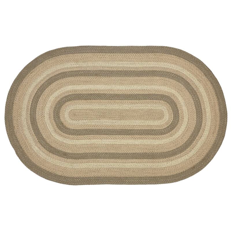 Cobblestone Jute Rug Oval w/ Pad 60x96 - 5' x 8' Oval