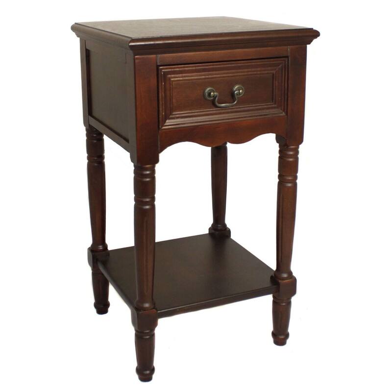 Casa Cortes Antiqued Solid Wood Night Stand - Brown