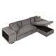 preview thumbnail 10 of 13, Sectional Sofa with Storage Chaise and 2 Stools