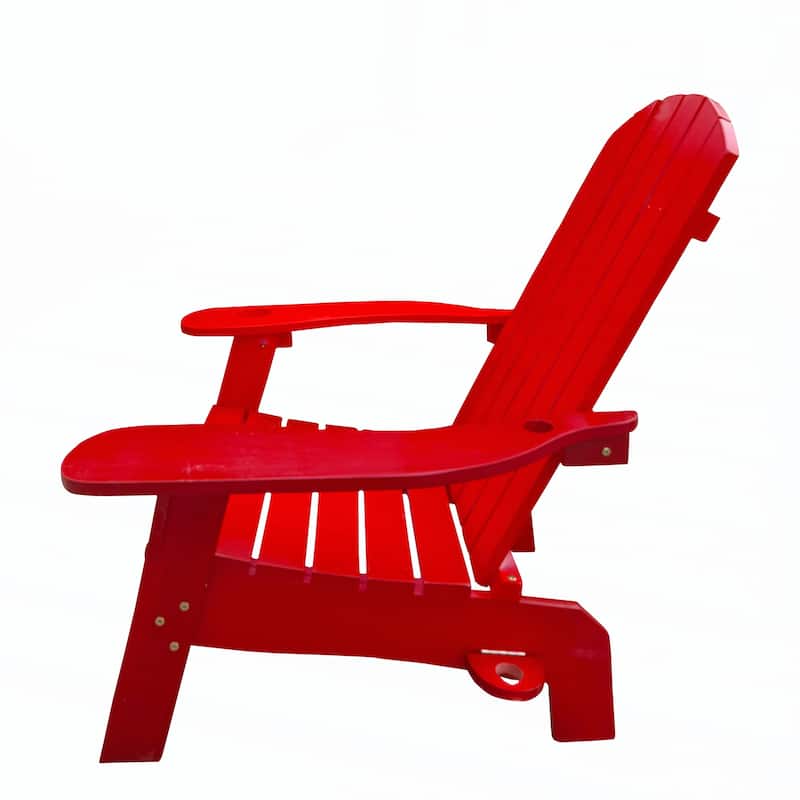 Outdoor or indoor Wood Adirondack chair ,red