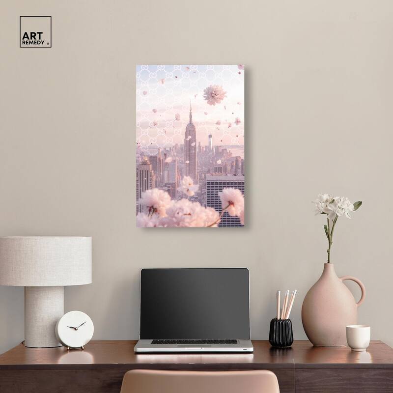 Raining Petals in NYC Canvas by Art Remedy, Gallery Wrapped