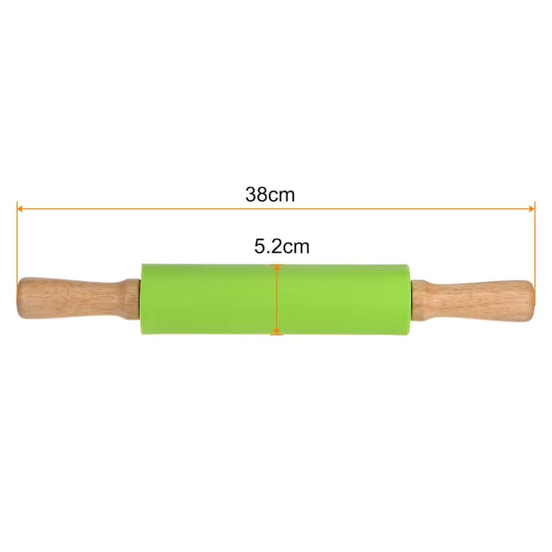 Silicone Rolling Pins for Baking 38cm x 5.2cm Green - Green