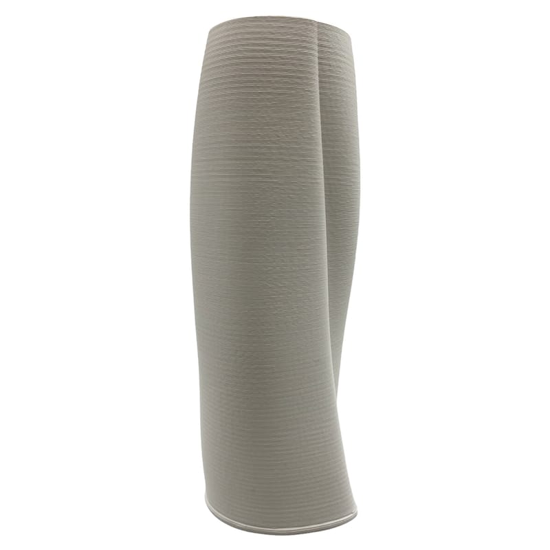 13 Inch Tall Modern White Ceramic Vase