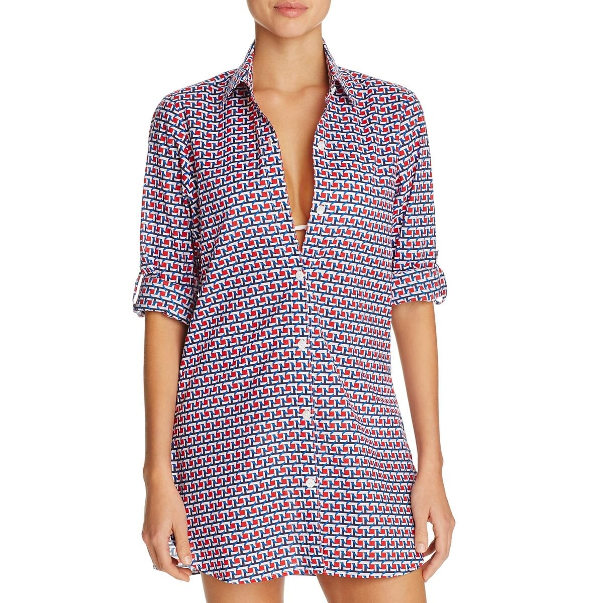 button down swim cover up