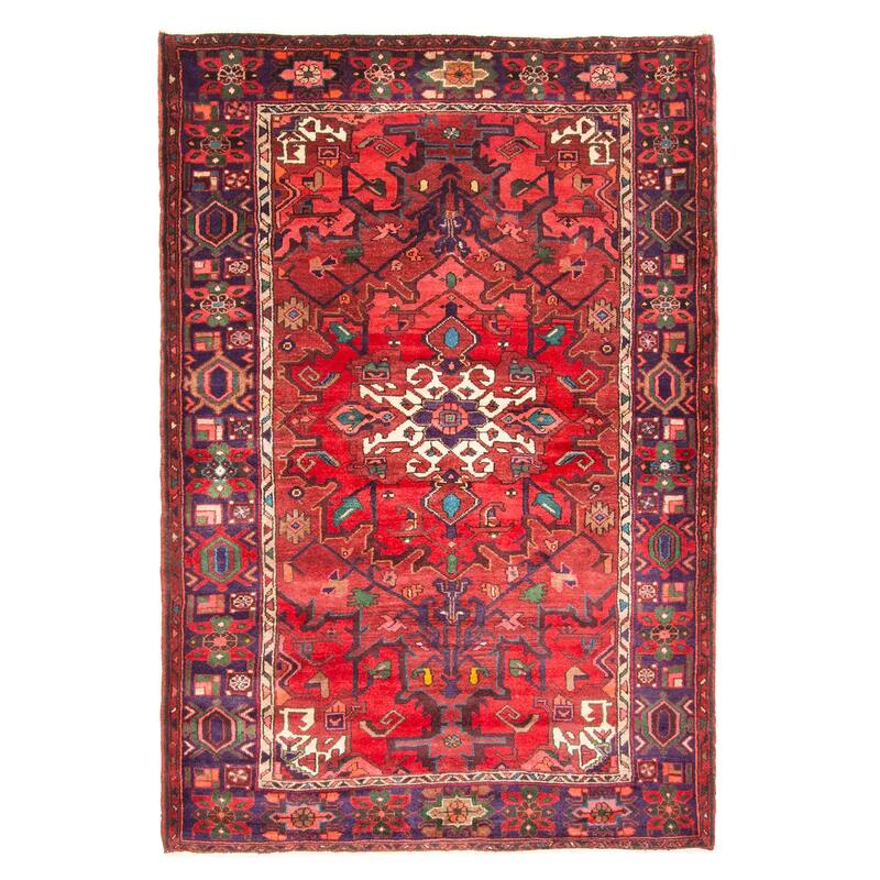 ECARPETGALLERY Hand-knotted Anadol Red Wool Rug - 4'8 x 6'11