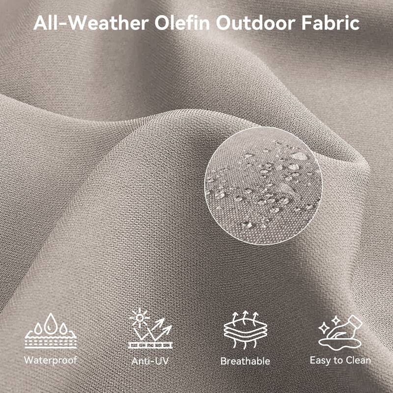 Pocassy Outdoor Sofa Swivel Chair and Ottman with Coffee Table