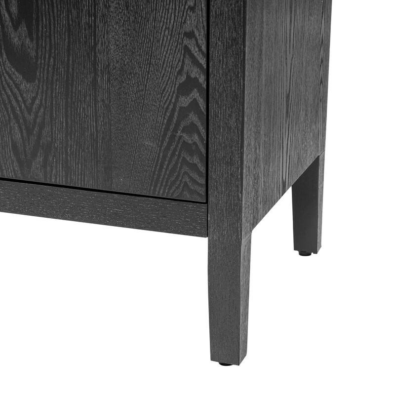 Storage Cabinet Sideboard Wooden Cabinet with 4 Metal handles ,4 Shelves and 4 Doors for Hallway, Entryway, Living room
