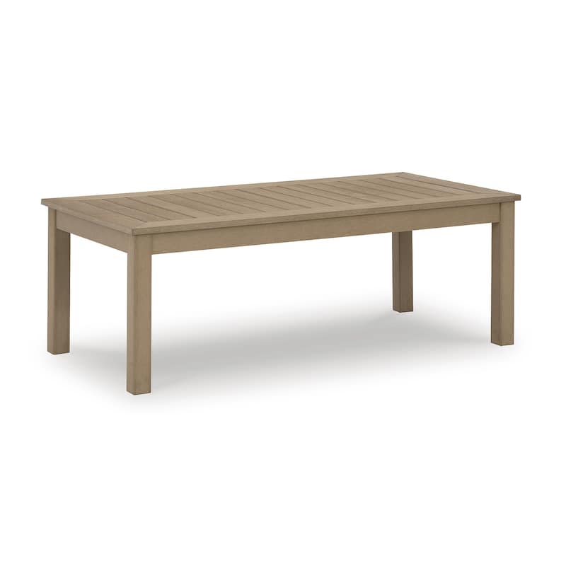 Signature Design by Ashley Hallow Creek Driftwood Outdoor Coffee Table - 48.75" W x 24.13" D x 18.13" H