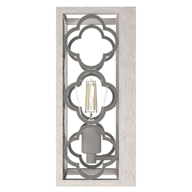 Hunter Gablecrest 1-Light Wall Sconce - Bathroom, Hallway, Bedroom - Modern Farmhouse, Distressed - Damp Rated!
