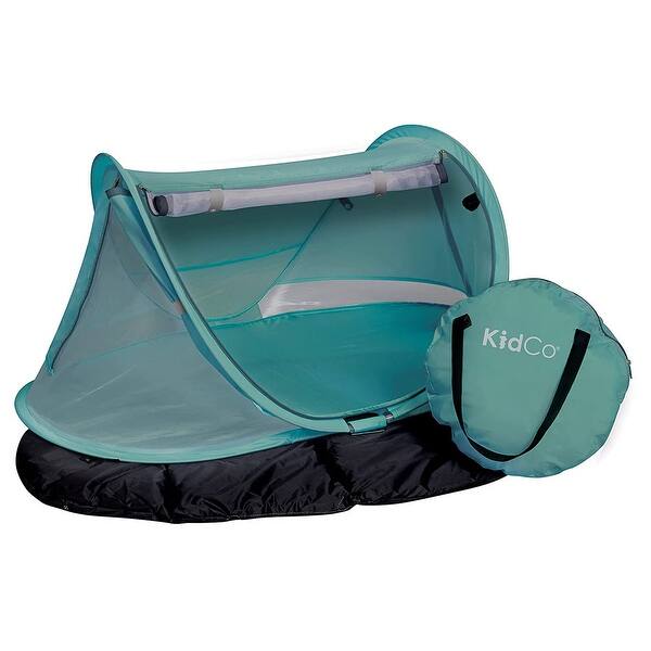 slide 1 of 8, KidCo PeaPod Prestige Lightweight Outdoor Portable Toddler Travel Bed, Seafoam - 2.6