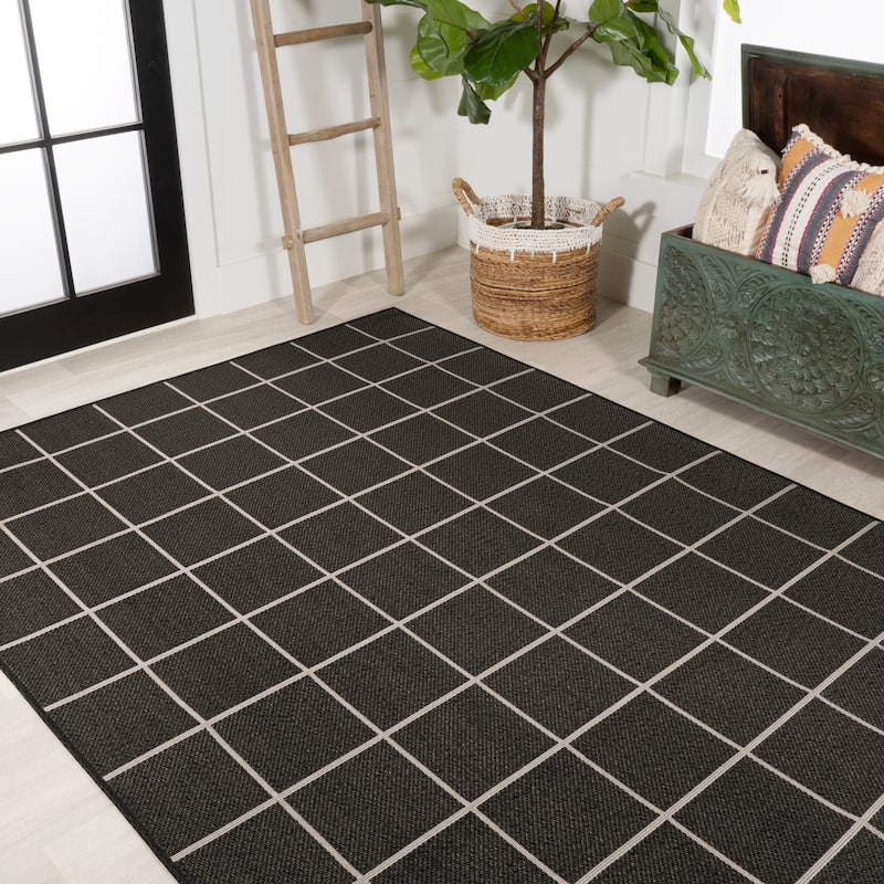 JONATHAN Y James Modern Squares Indoor/Outdoor Area Rug