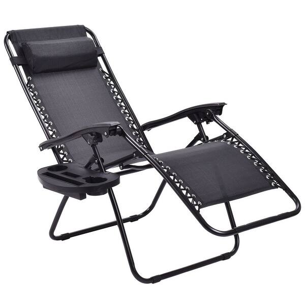Shop Costway 2pc Zero Gravity Chairs Lounge Patio Folding Recliner