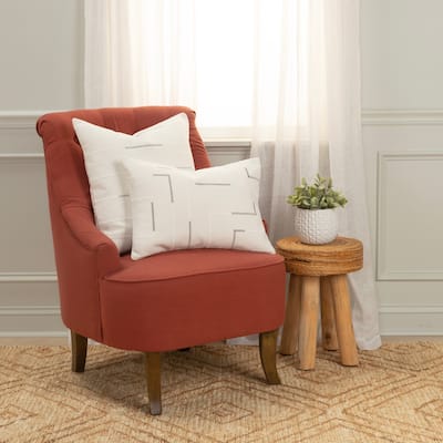 Rizzy Home Transitional Ivory Poly Filled Pillow - 20" x 20"