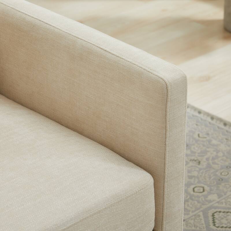 Chenille Swivel Accent Chair (Square Design)