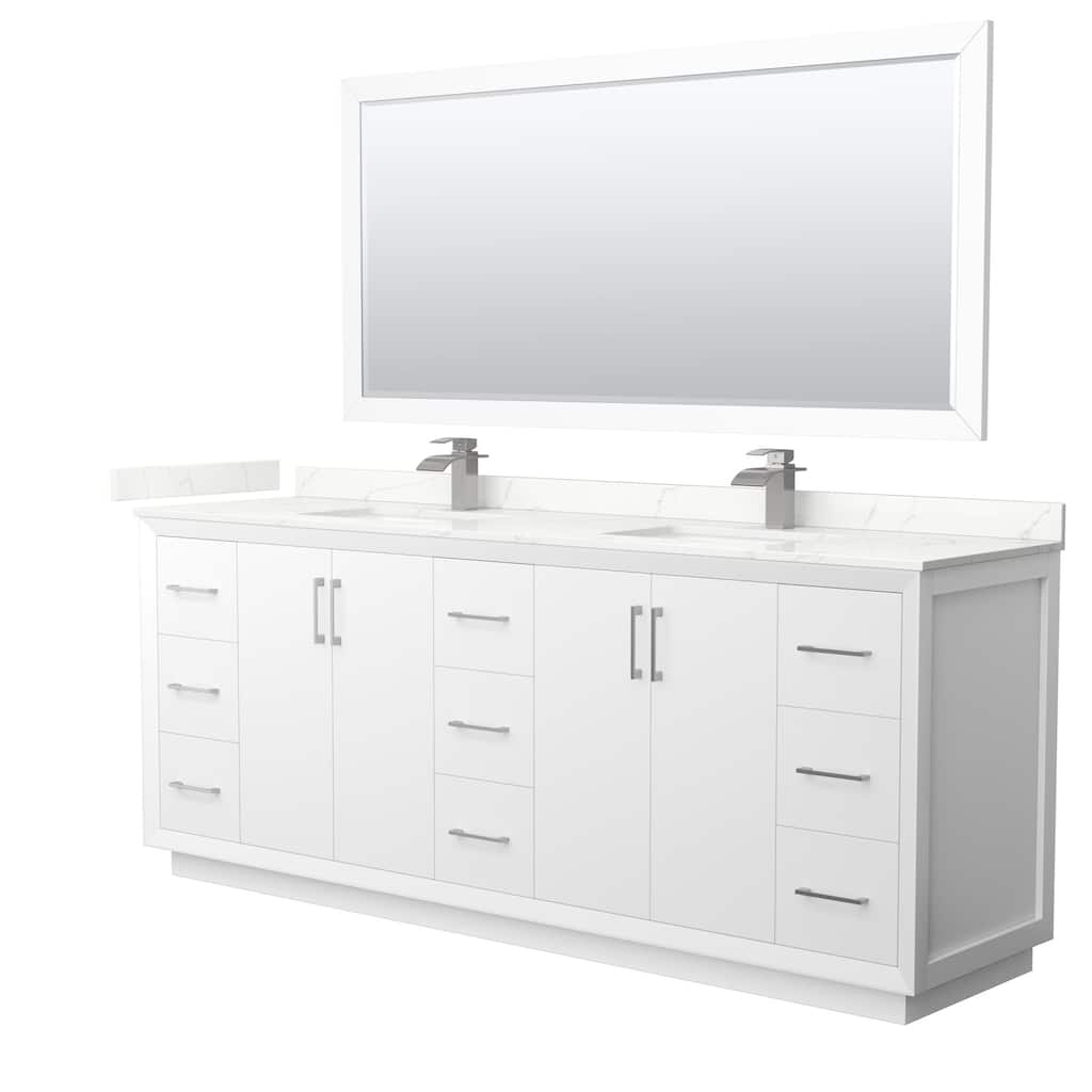 Wyndham Collection WCF414184D-QTZ-UNSM70 Strada 84" Free Standing